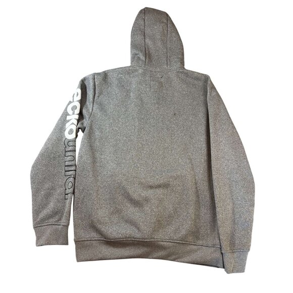 Ecko Unltd. Gray Pullover Hoodie W/ Kangaroo Zipper Pocket & Graphic Logo Size M - Picture 2 of 7